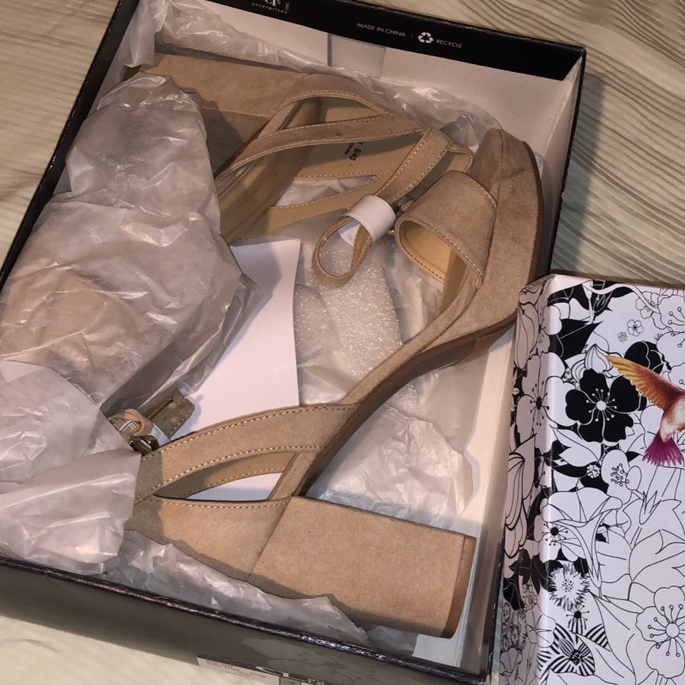 Chinese Laundry Nude Platform Block Heels